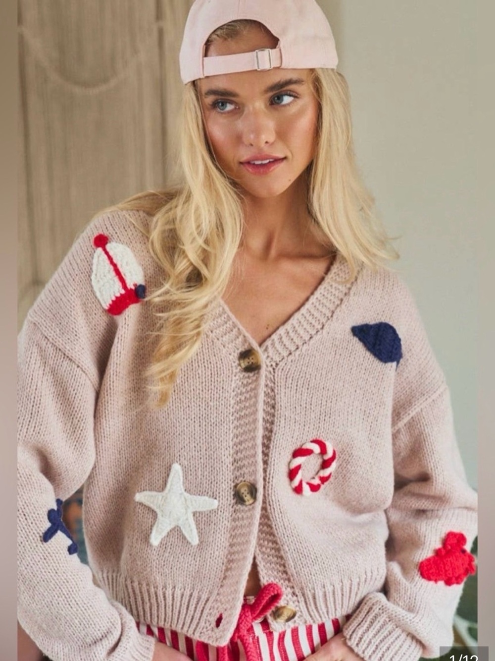 Dreamers By Debut
Hand-Knit Tan
Embroidered Coastal Patch cardigan, nwt, sz S⛵️